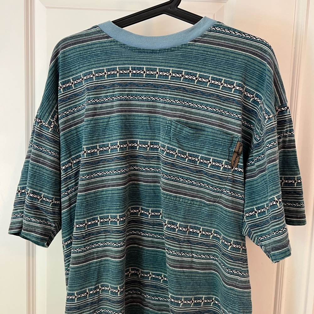 Chaps Blue and Black Short Sleeve Tee